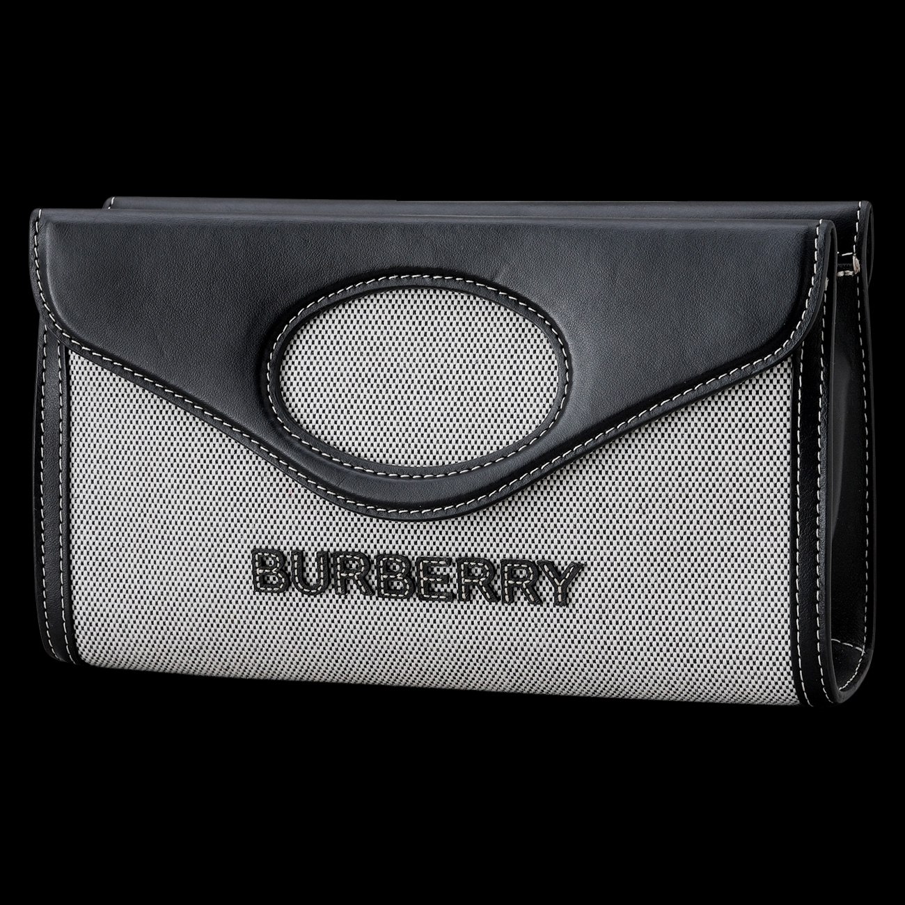 BURBERRY(USED)버버리 8039506 캔버스 레더 폴드오버백