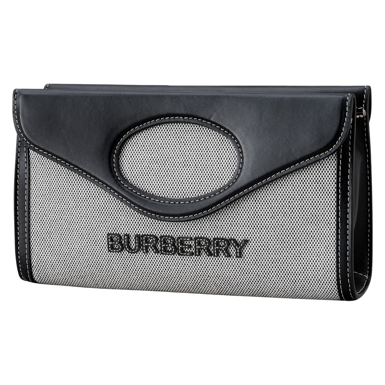 BURBERRY(USED)버버리 8039506 캔버스 레더 폴드오버백
