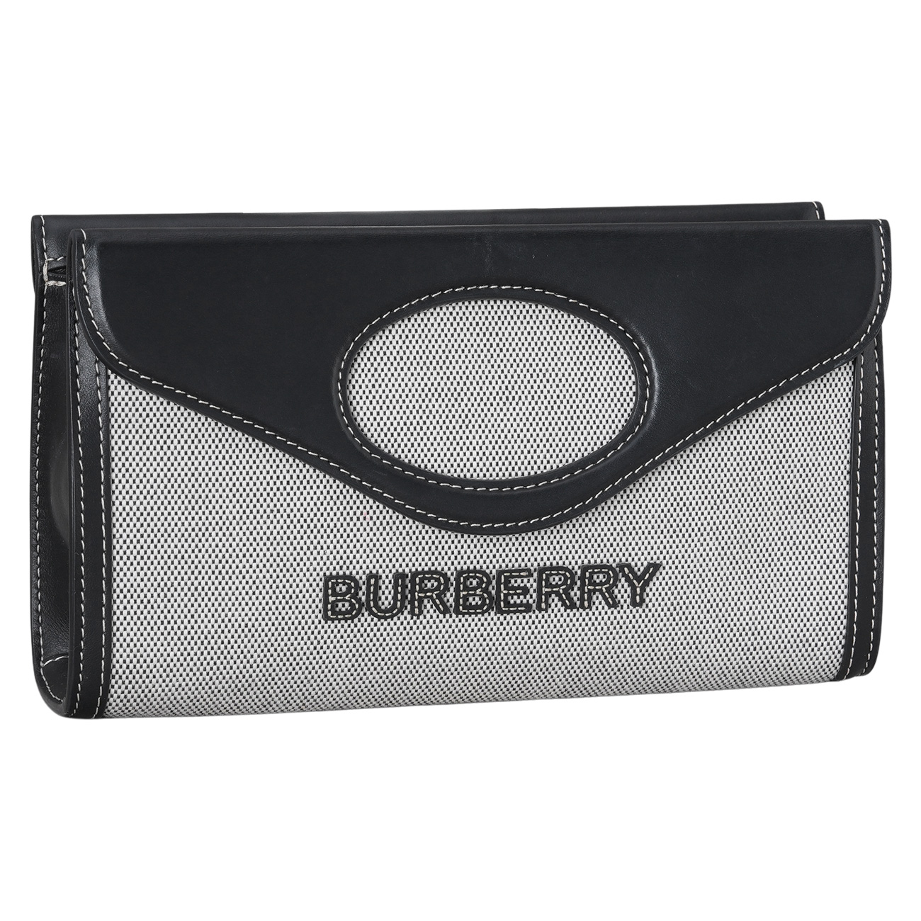 BURBERRY(USED)버버리 8039506 캔버스 레더 폴드오버백