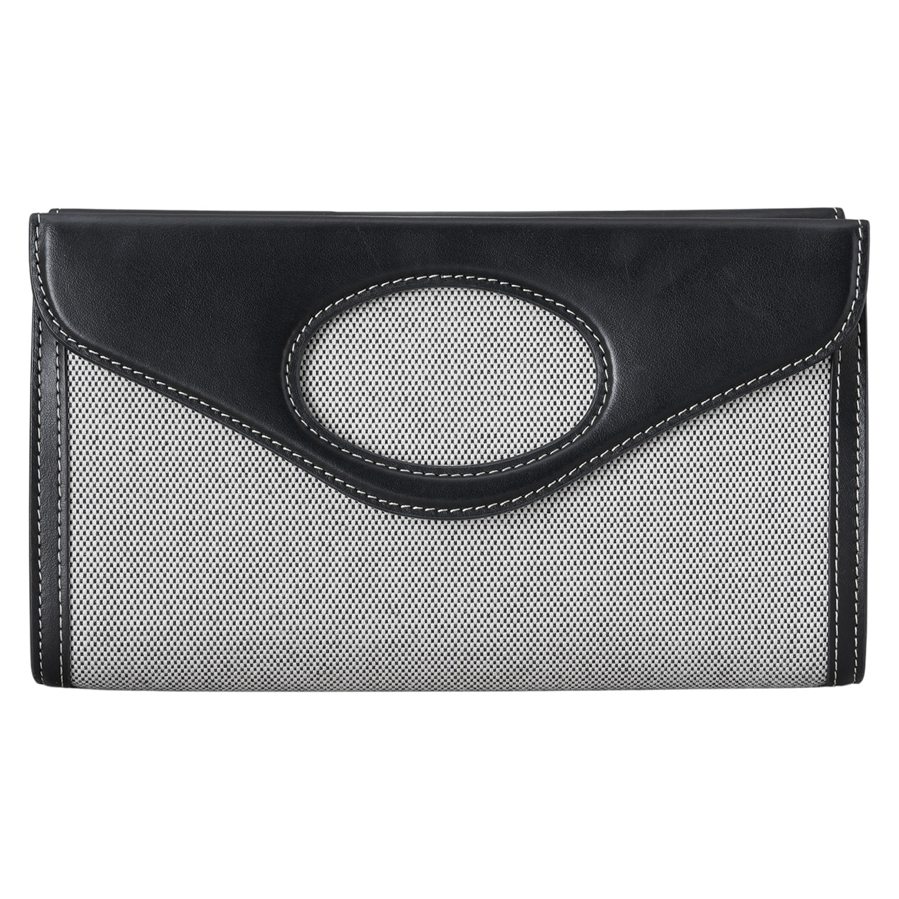 BURBERRY(USED)버버리 8039506 캔버스 레더 폴드오버백