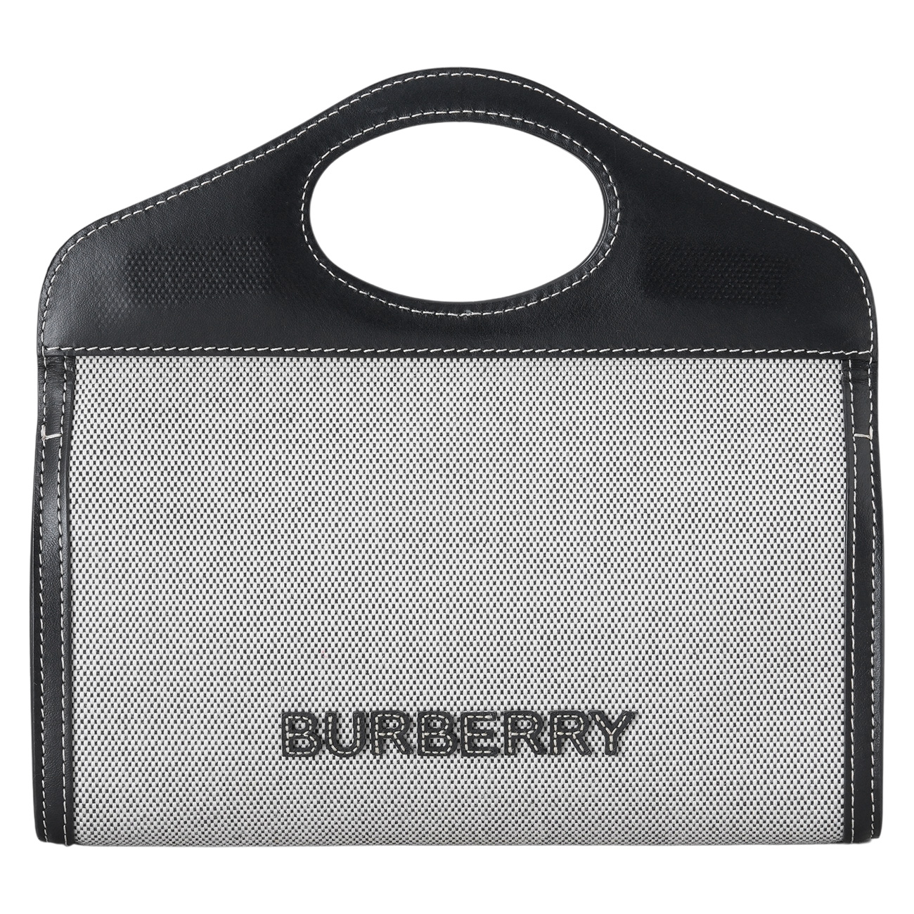 BURBERRY(USED)버버리 8039506 캔버스 레더 폴드오버백