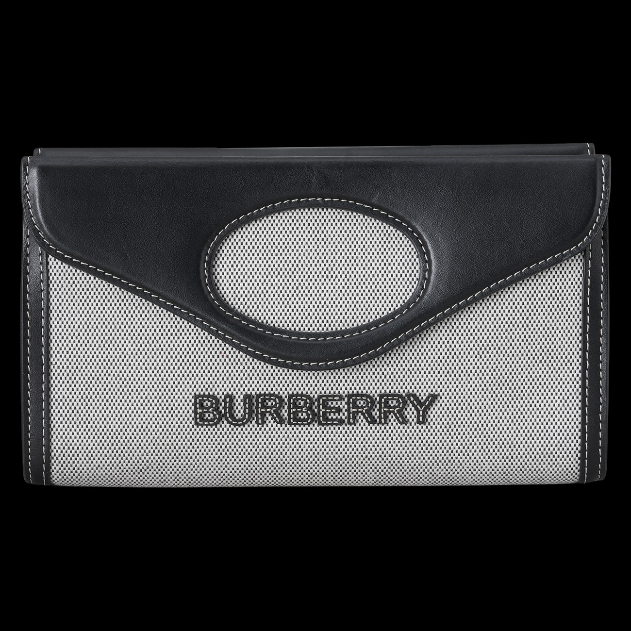 BURBERRY(USED)버버리 8039506 캔버스 레더 폴드오버백