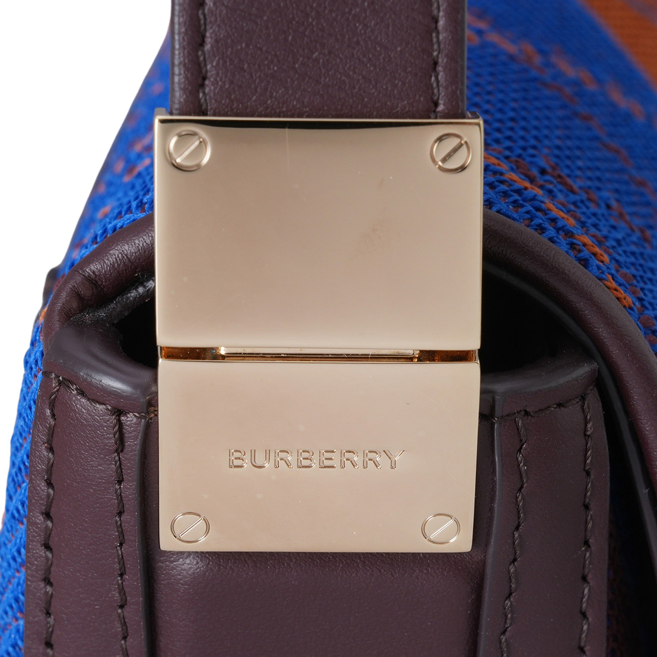 BURBERRY(USED)버버리 아가일니트 레더 스몰 올림피아 숄더백