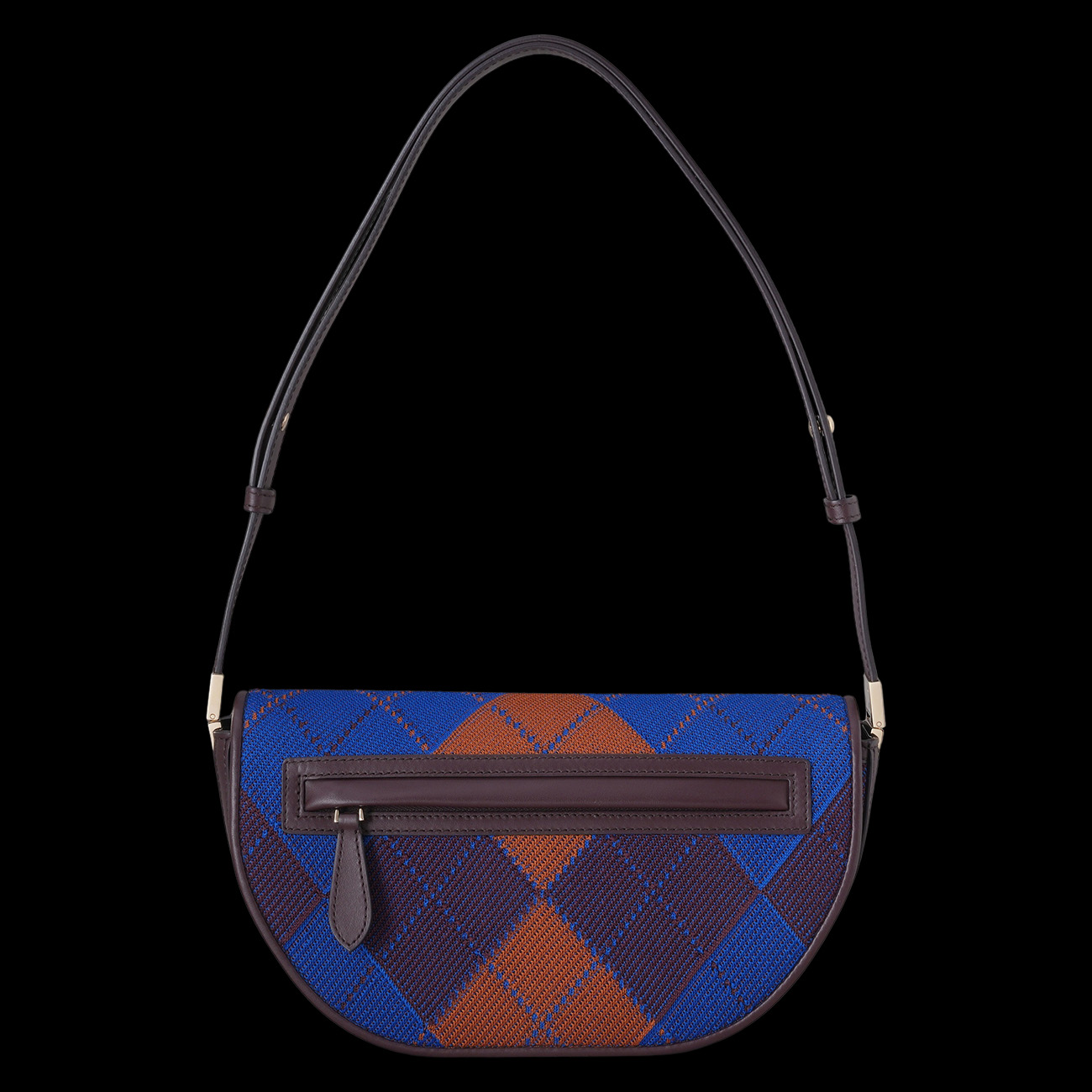 BURBERRY(USED)버버리 아가일니트 레더 스몰 올림피아 숄더백