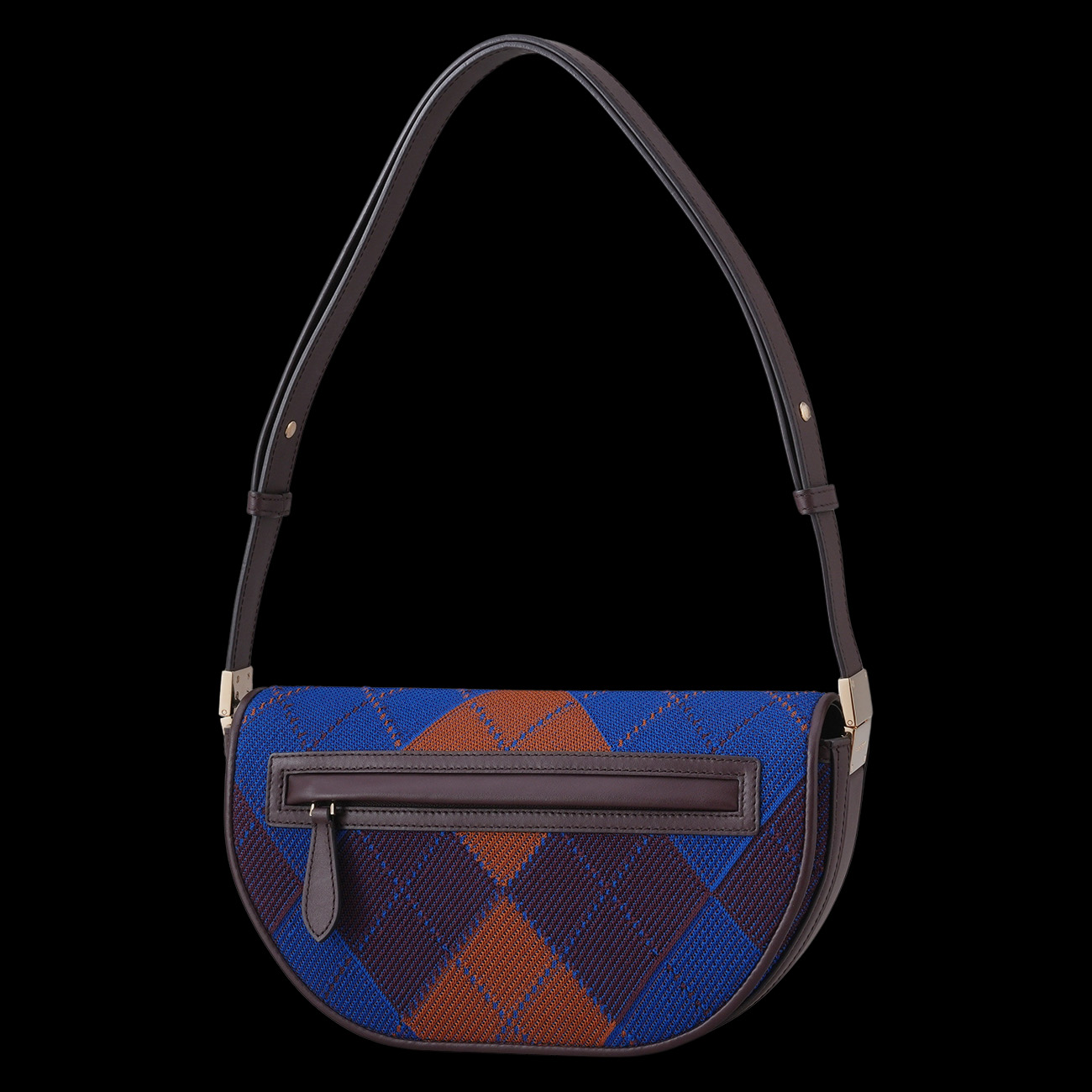 BURBERRY(USED)버버리 아가일니트 레더 스몰 올림피아 숄더백