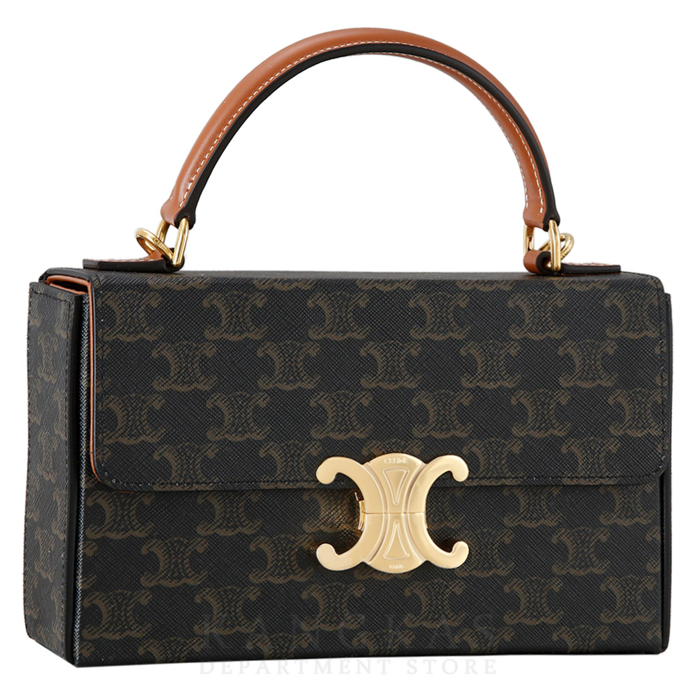 CELINE(USED)셀린느 트리오페 캔버스 박스 탑 핸들겸 숄더백