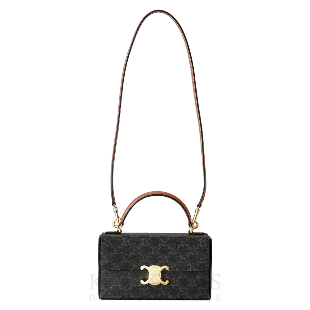 CELINE(USED)셀린느 트리오페 캔버스 박스 탑 핸들겸 숄더백
