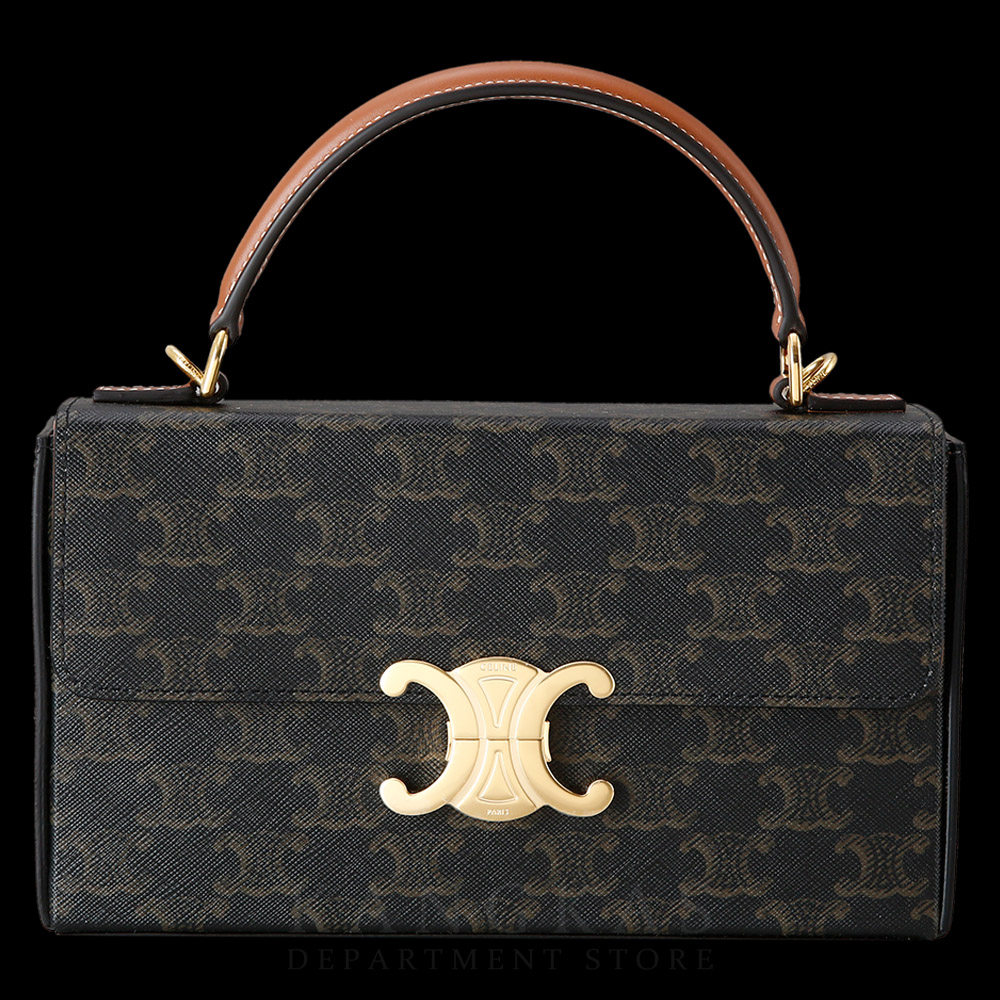 CELINE(USED)셀린느 트리오페 캔버스 박스 탑 핸들겸 숄더백