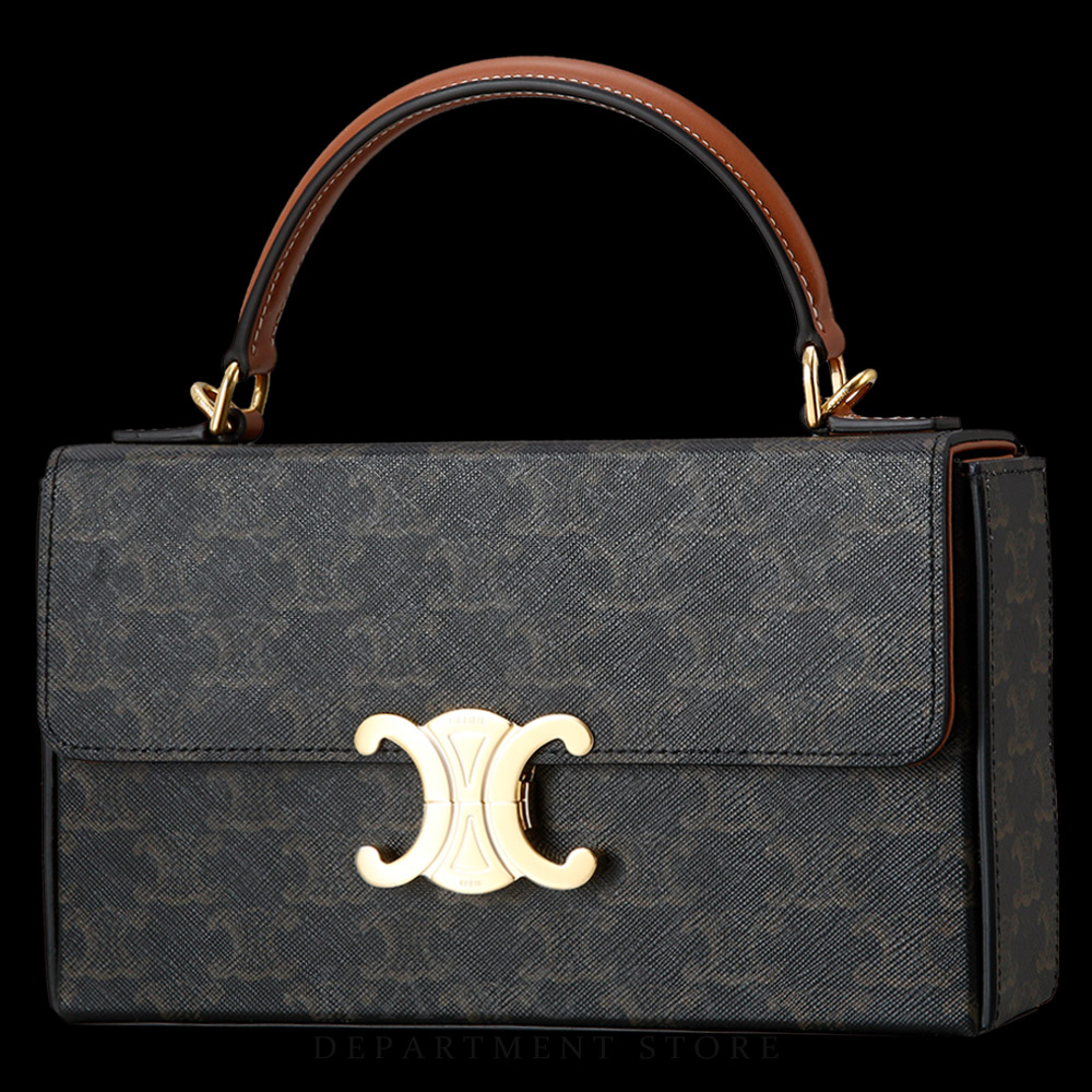 CELINE(USED)셀린느 트리오페 캔버스 박스 탑 핸들겸 숄더백