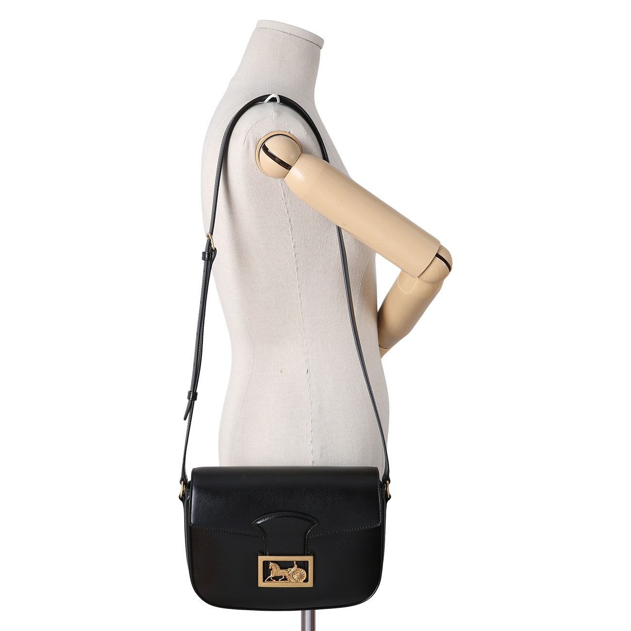 CELINE(USED)셀린느 마차 레더 숄더 백