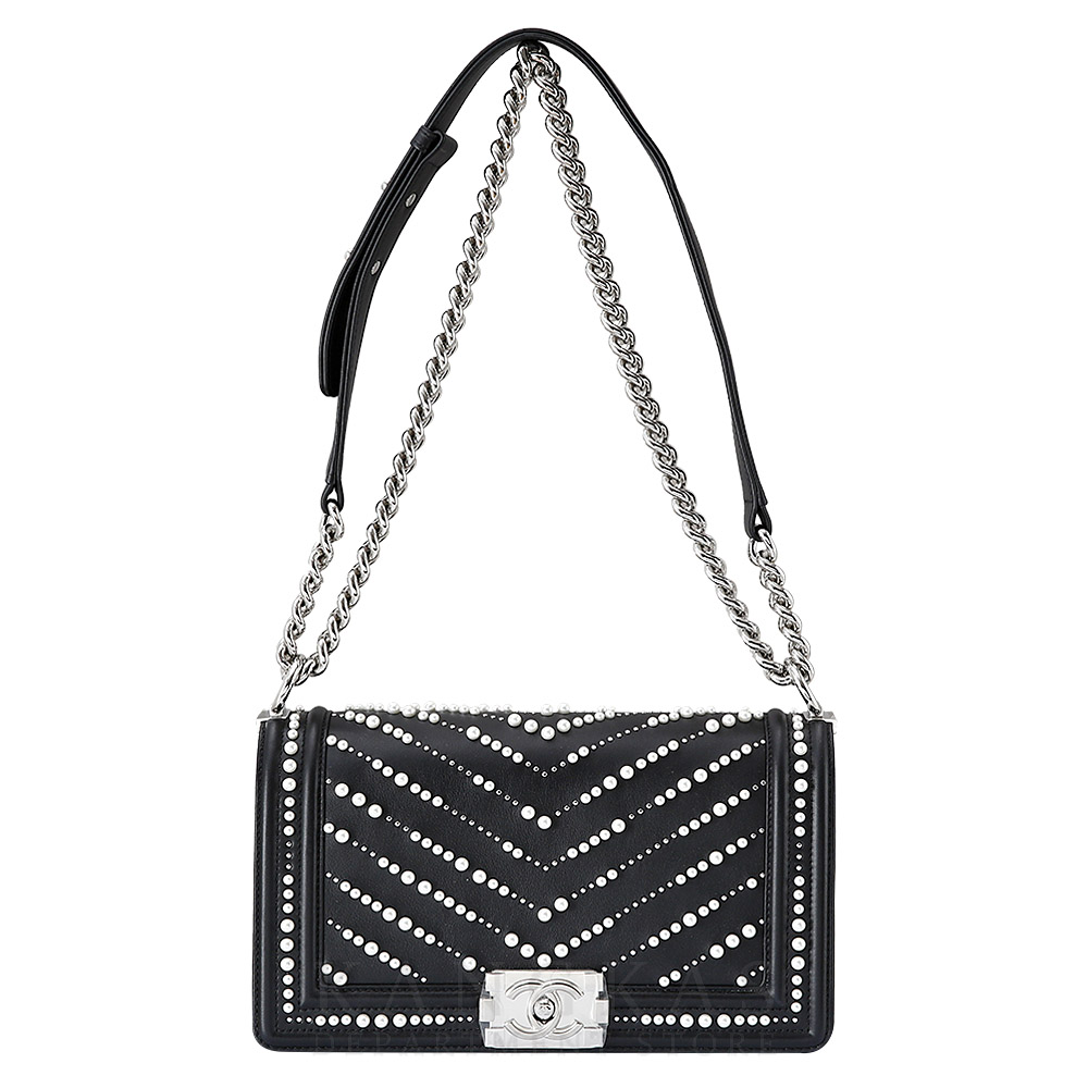 CHANEL(USED)샤넬 시즌 보이샤넬 펄 미듐