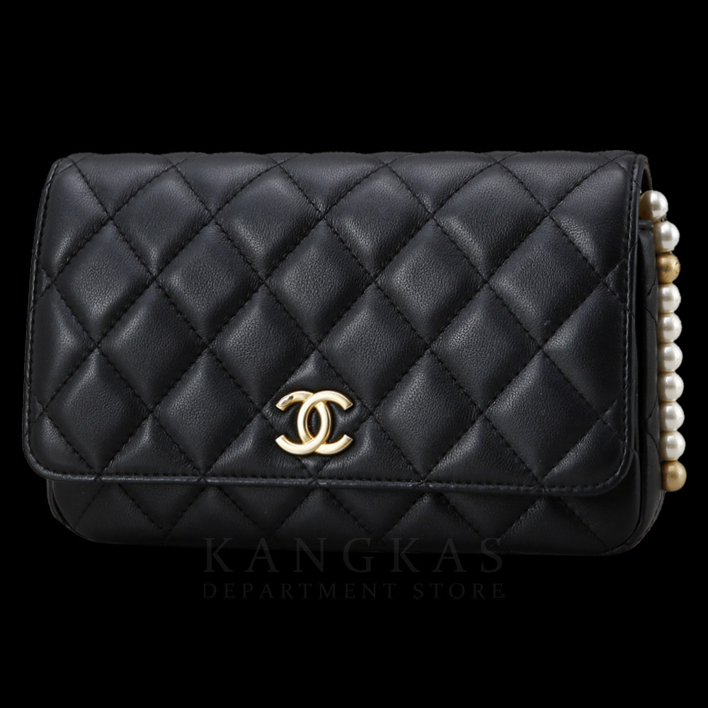 CHANEL(USED)샤넬 램스킨 진주스트랩 WOC