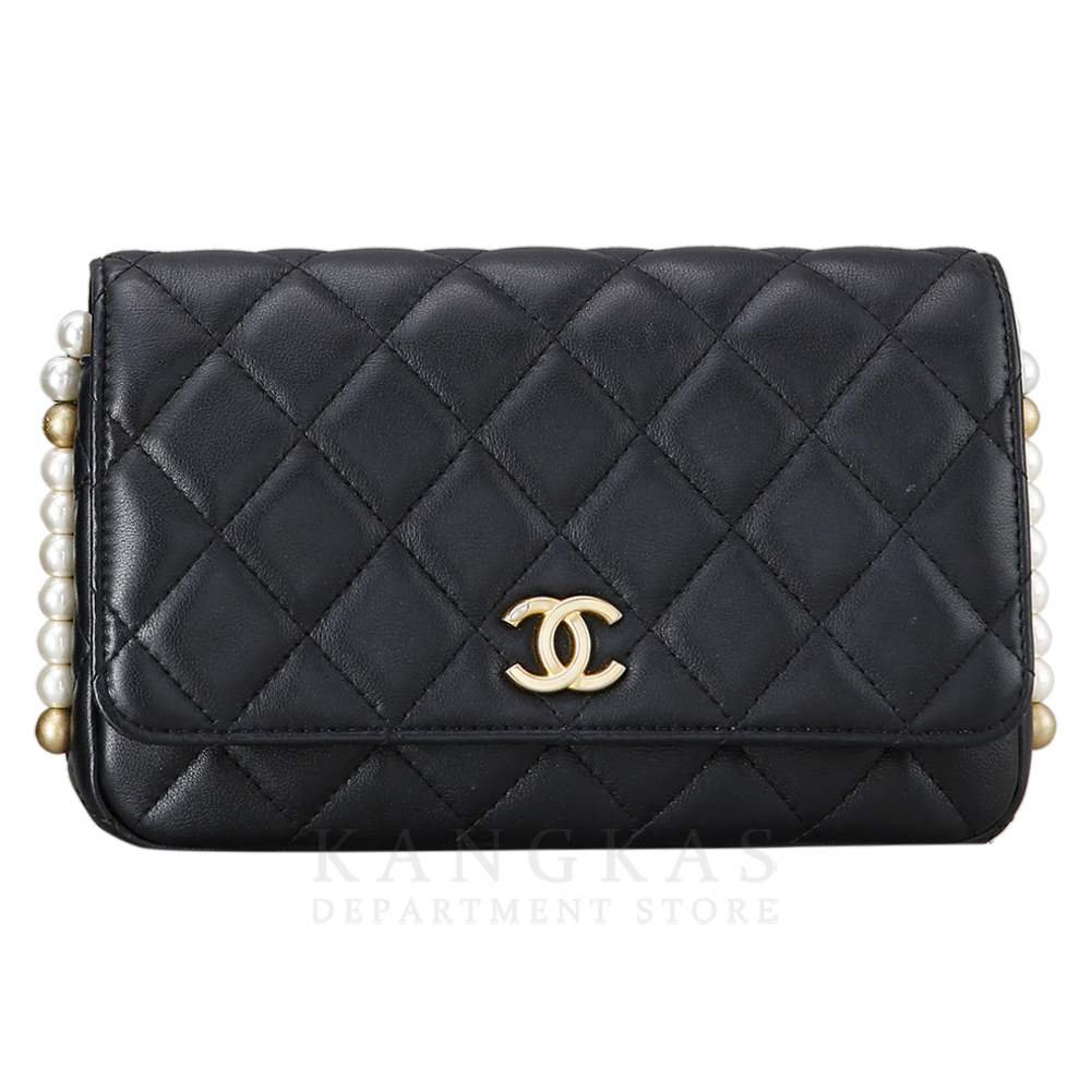 CHANEL(USED)샤넬 램스킨 진주스트랩 WOC