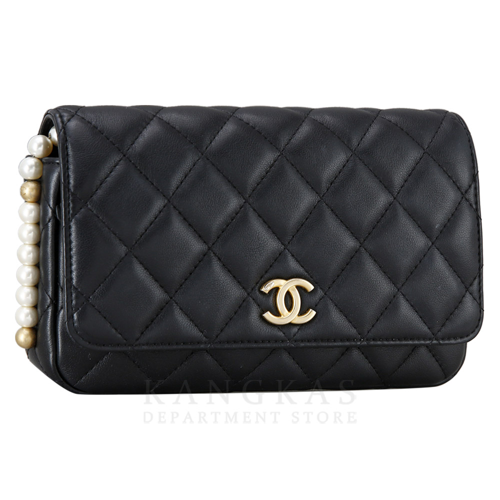 CHANEL(USED)샤넬 램스킨 진주스트랩 WOC