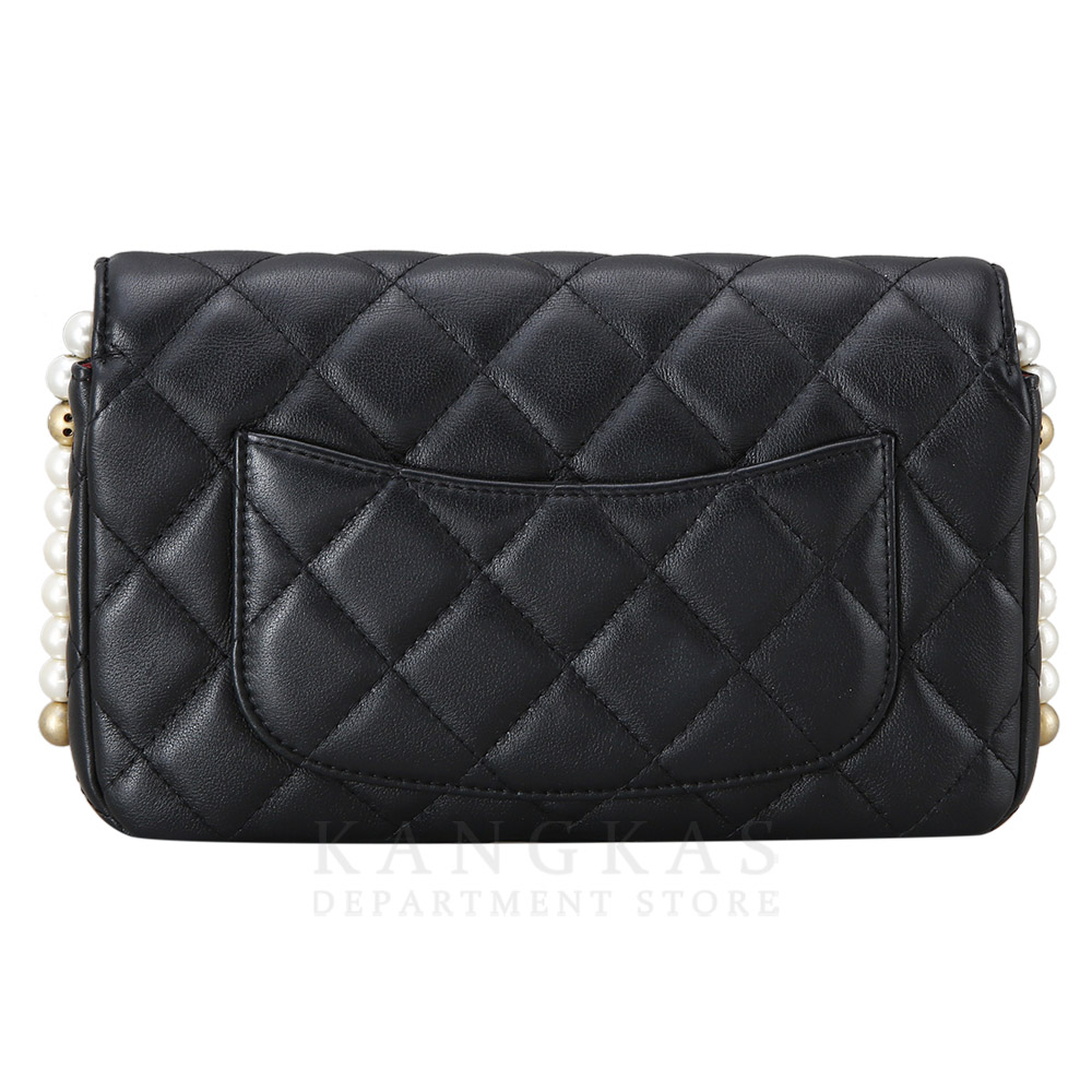 CHANEL(USED)샤넬 램스킨 진주스트랩 WOC