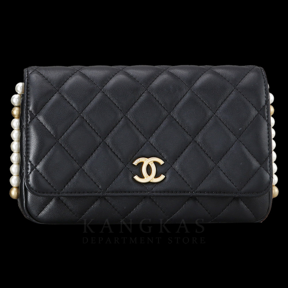 CHANEL(USED)샤넬 램스킨 진주스트랩 WOC