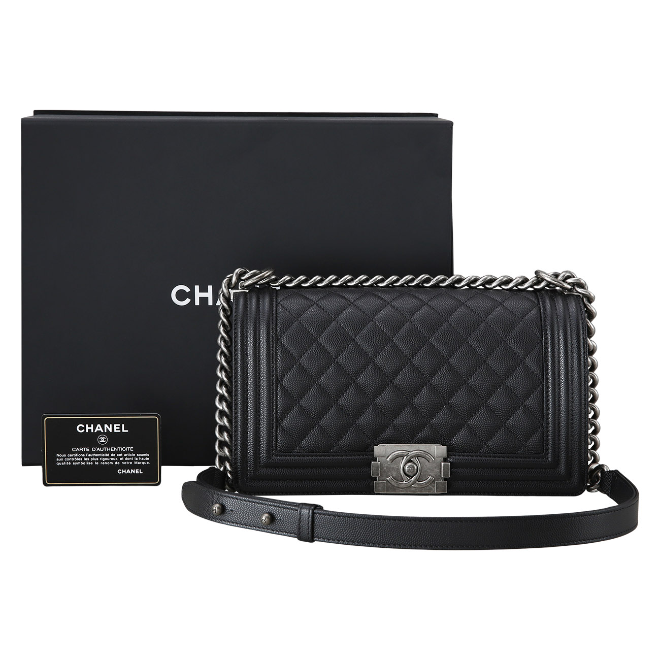 CHANEL(USED)샤넬 보이샤넬 미듐 블랙