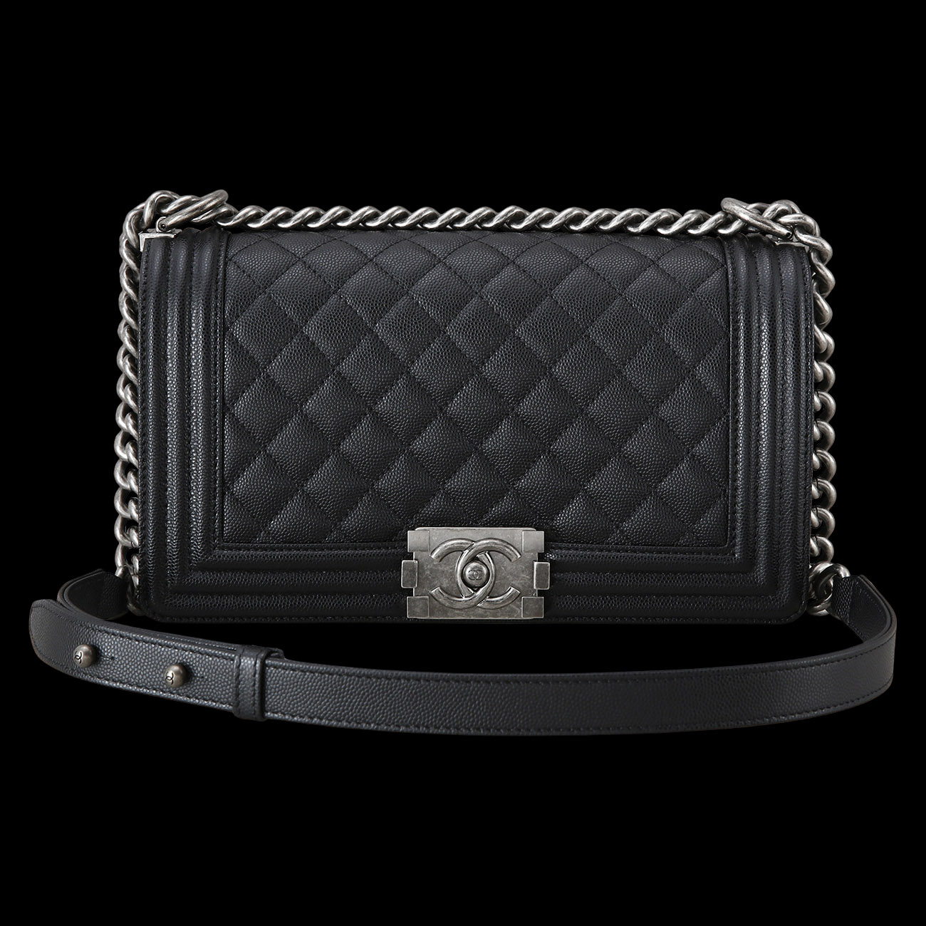 CHANEL(USED)샤넬 보이샤넬 미듐 블랙