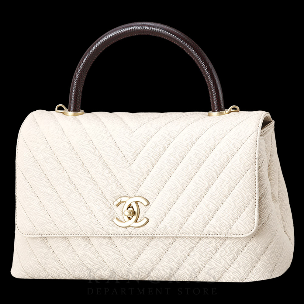 CHANEL(USED)샤넬 쉐브론 코코핸들 미디움