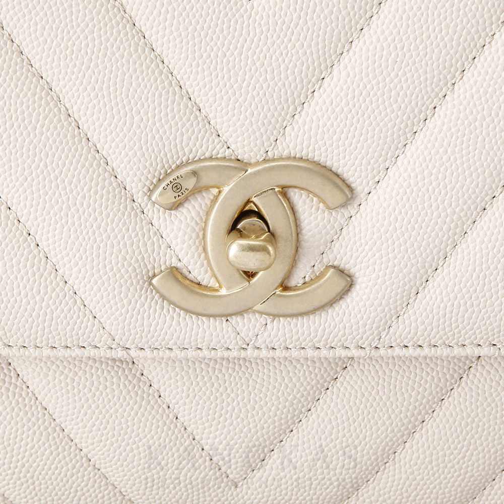 CHANEL(USED)샤넬 쉐브론 코코핸들 미디움