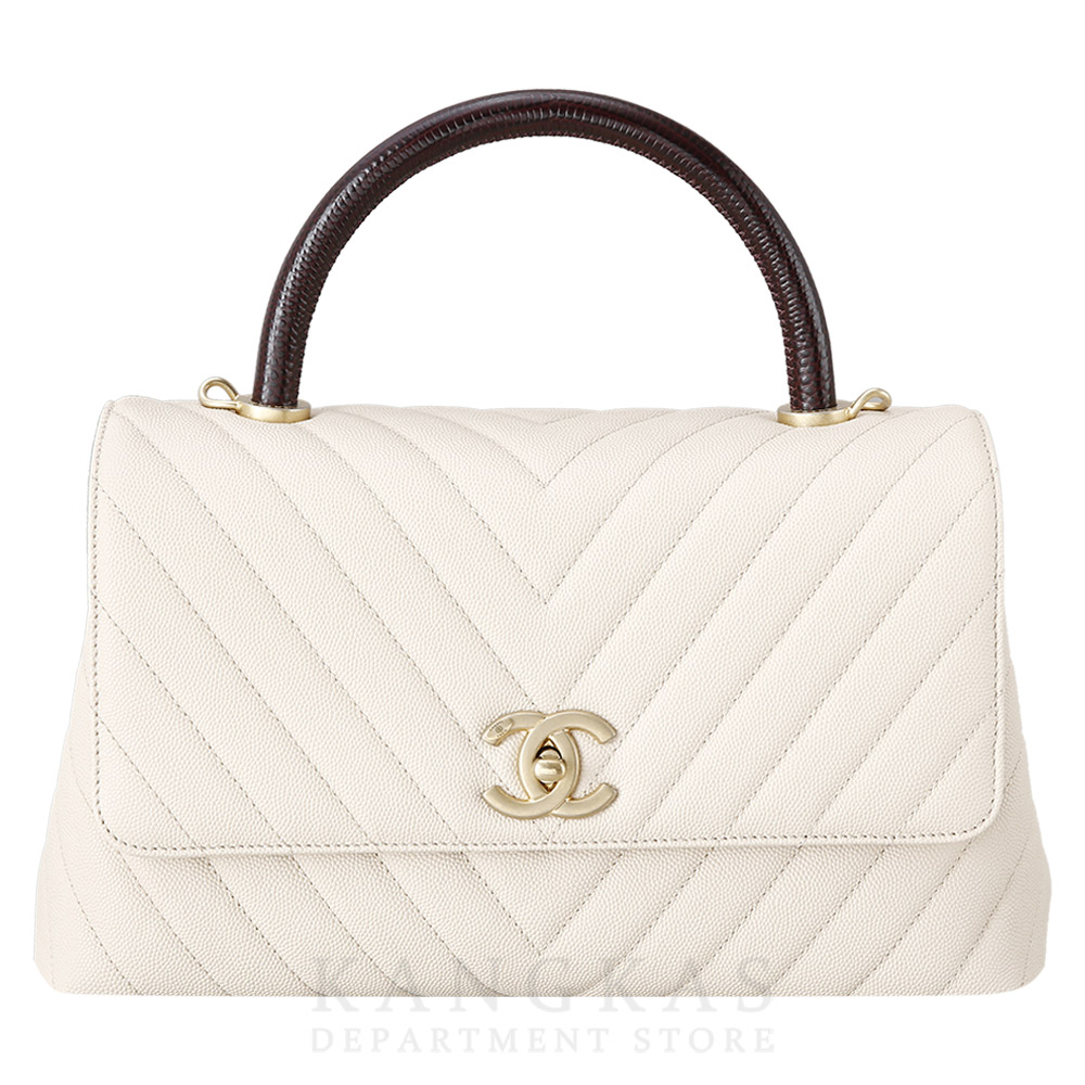 CHANEL(USED)샤넬 쉐브론 코코핸들 미디움