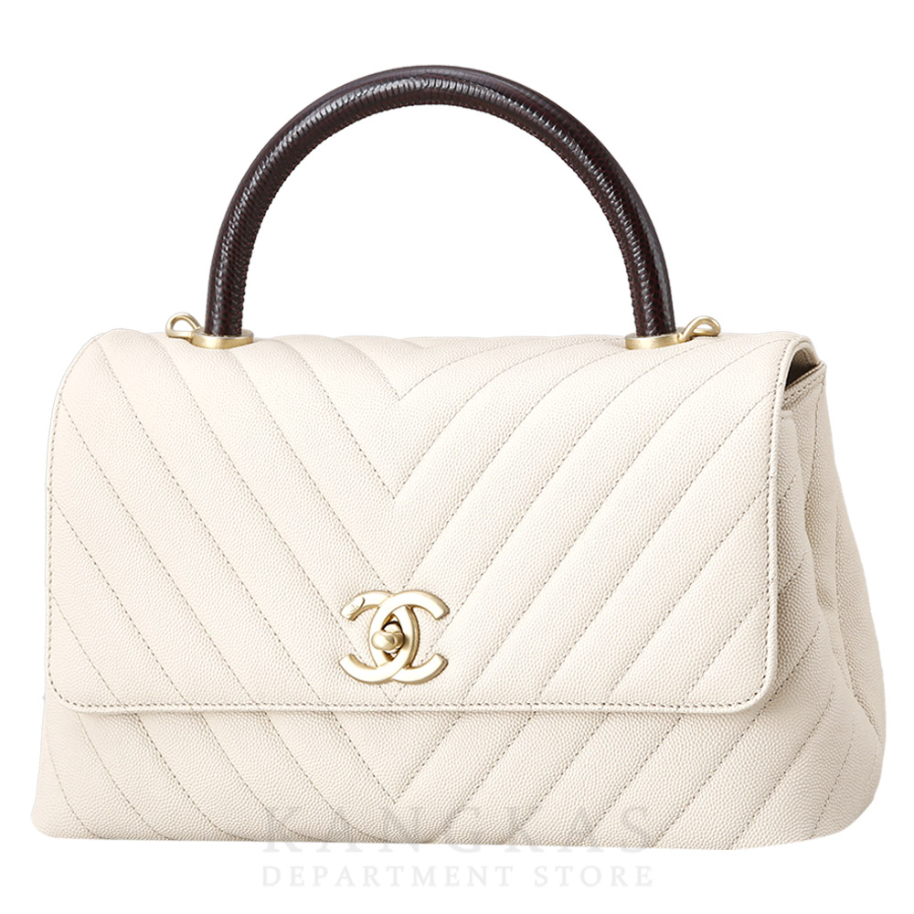 CHANEL(USED)샤넬 쉐브론 코코핸들 미디움
