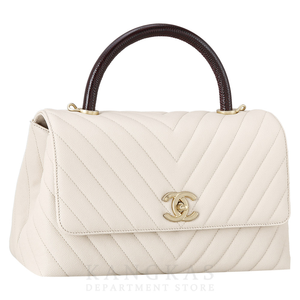 CHANEL(USED)샤넬 쉐브론 코코핸들 미디움