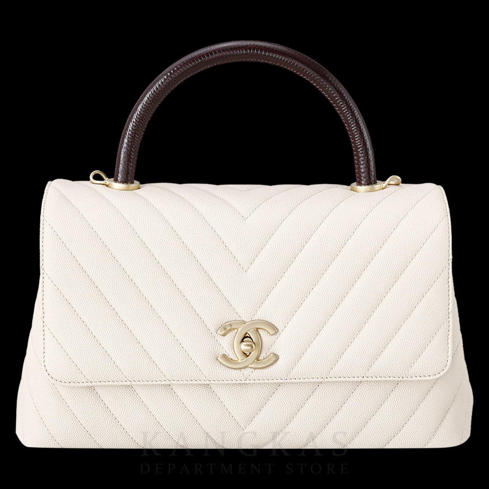 CHANEL(USED)샤넬 쉐브론 코코핸들 미디움