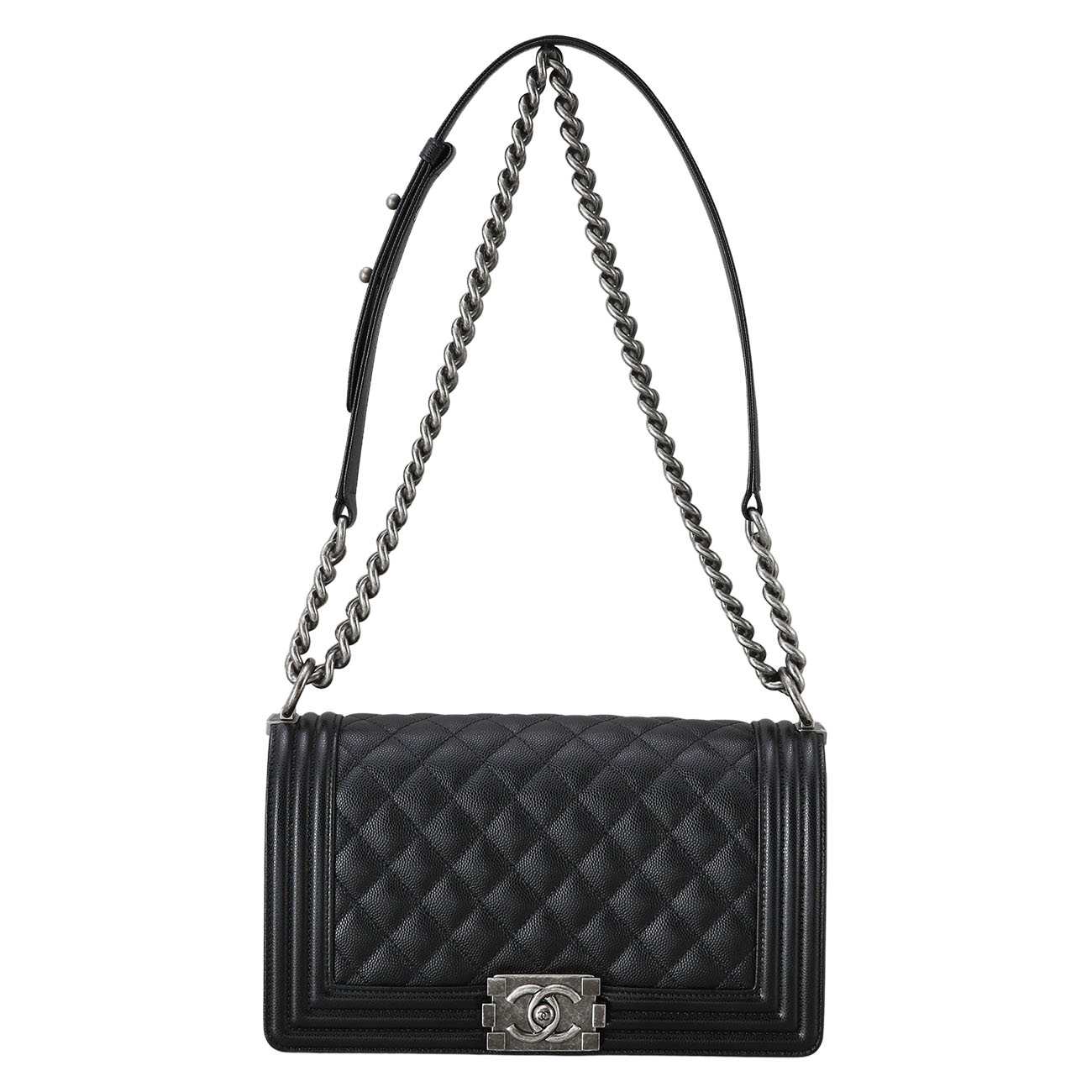 CHANEL(USED)샤넬 캐비어 보이샤넬 미듐