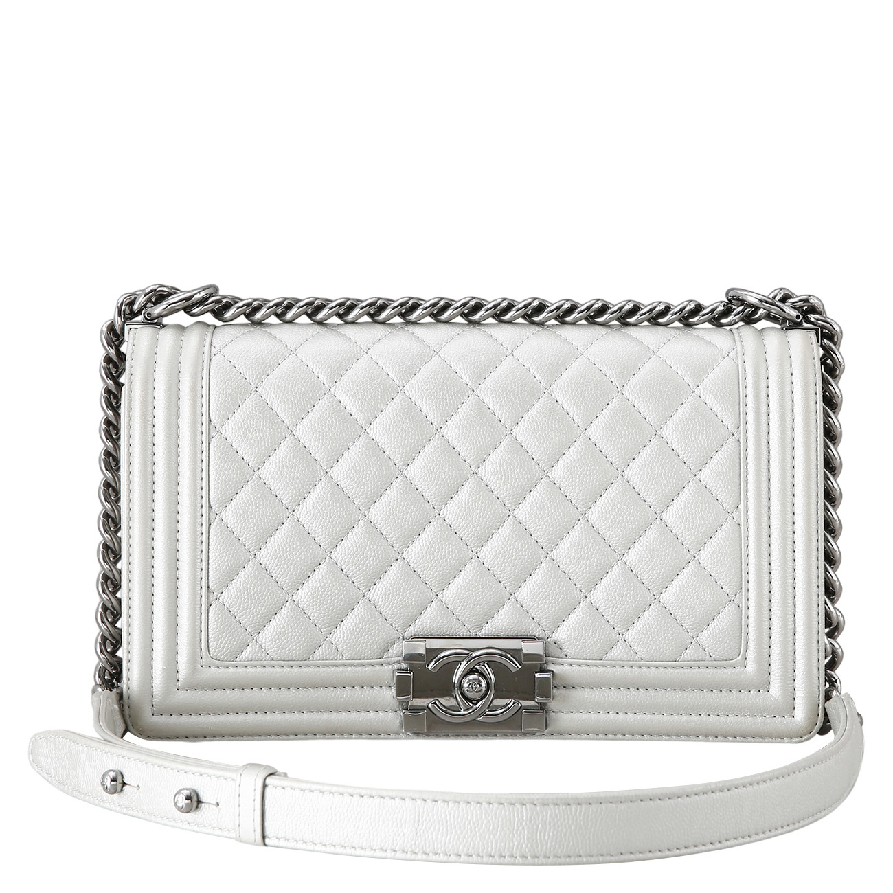 CHANEL(USED)샤넬 보이샤넬 캐비어 미듐