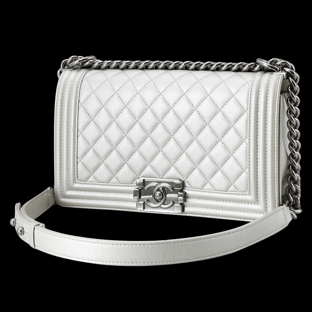 CHANEL(USED)샤넬 보이샤넬 캐비어 미듐