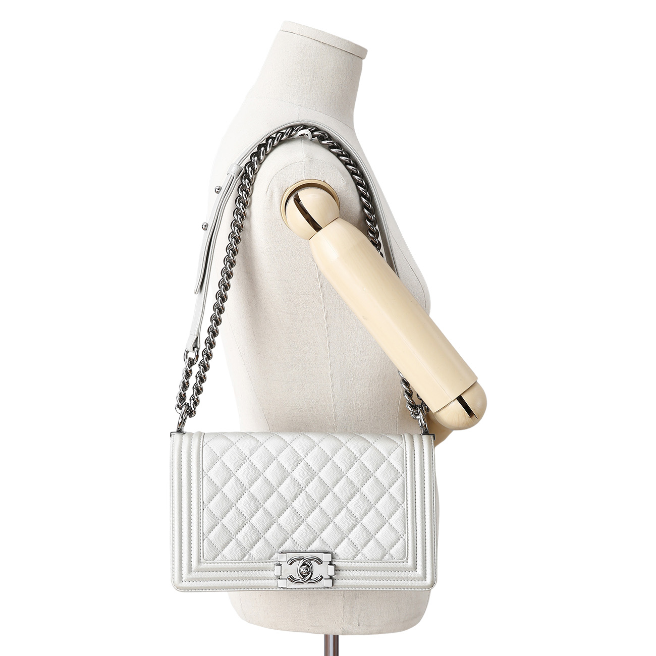 CHANEL(USED)샤넬 보이샤넬 캐비어 미듐