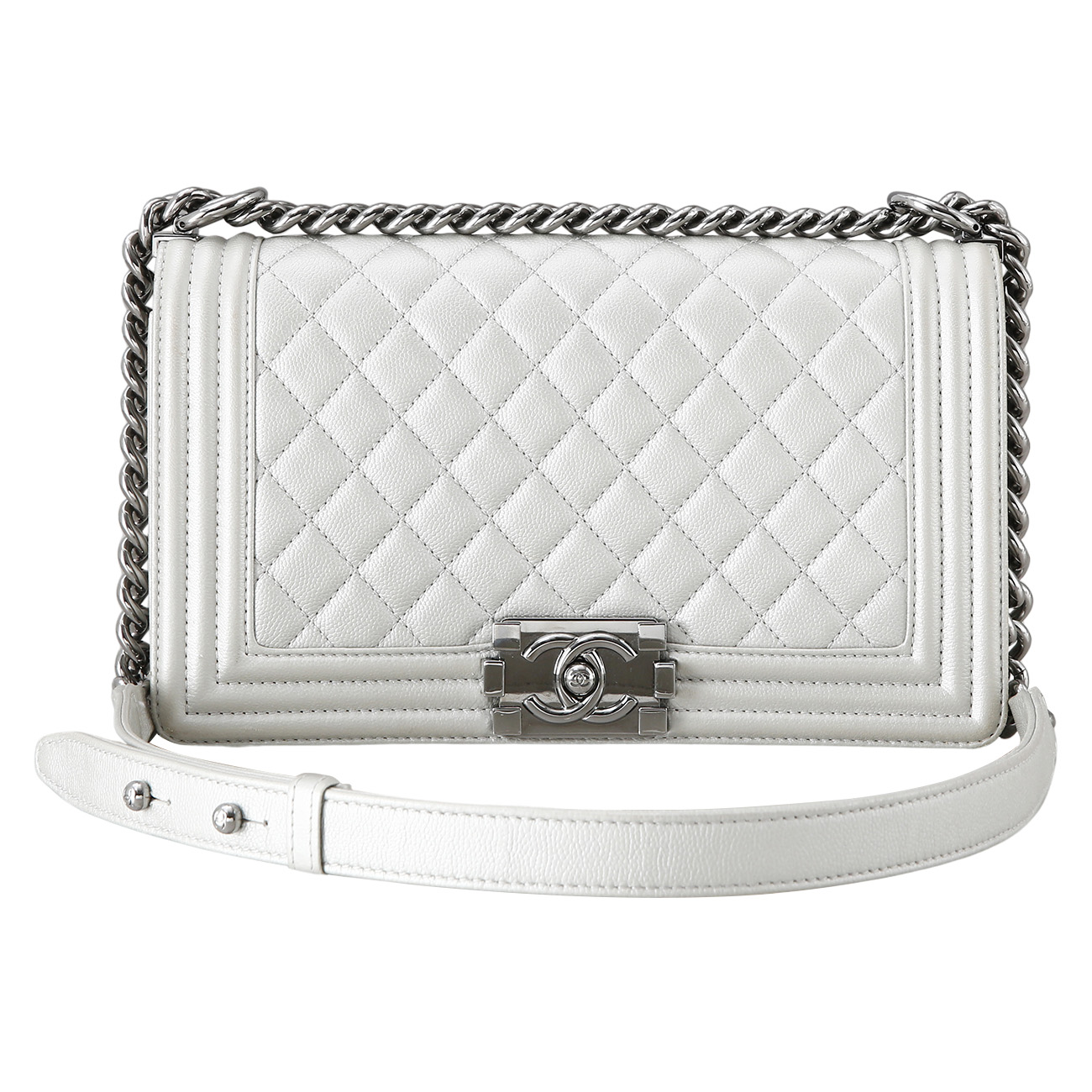 CHANEL(USED)샤넬 보이샤넬 캐비어 미듐