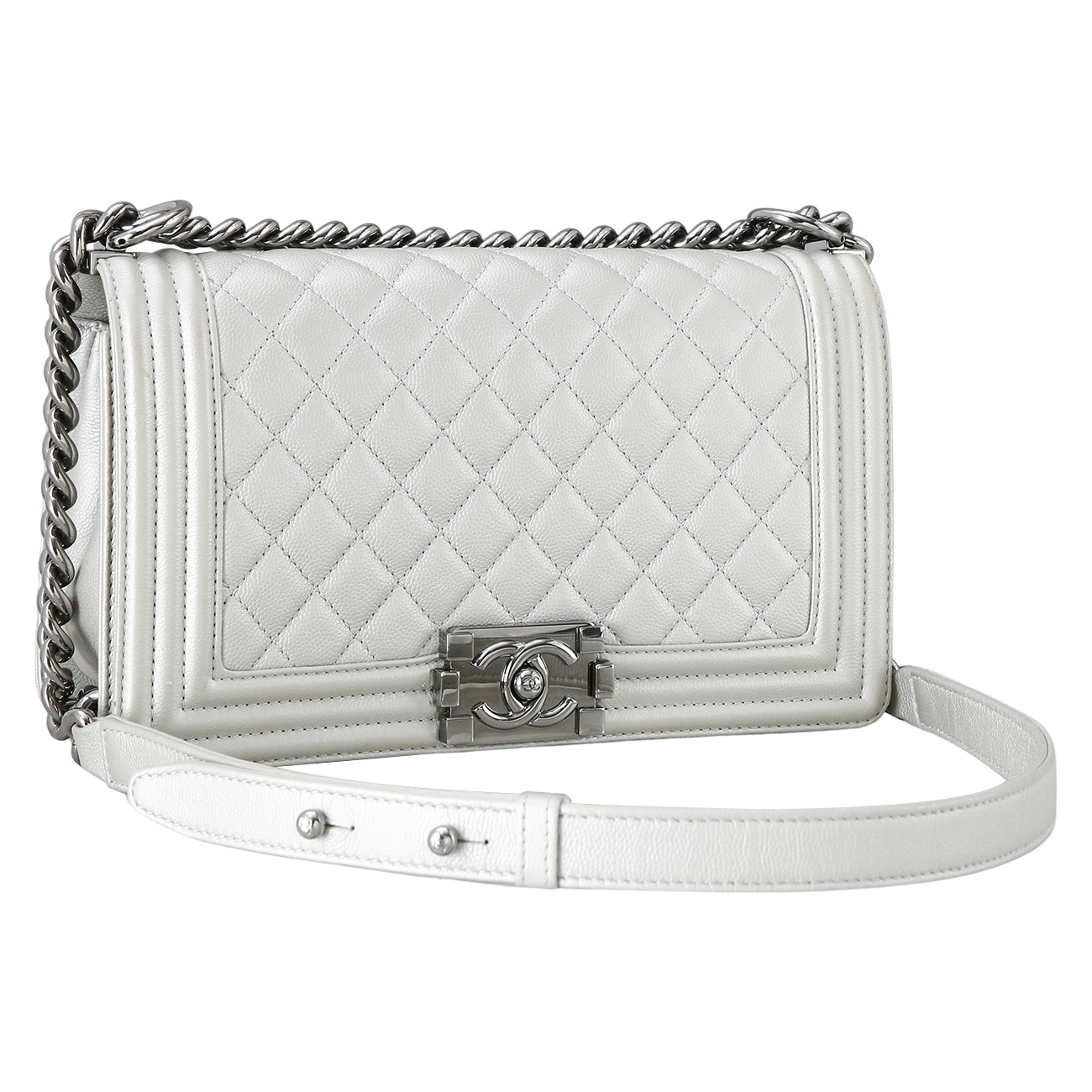 CHANEL(USED)샤넬 보이샤넬 캐비어 미듐