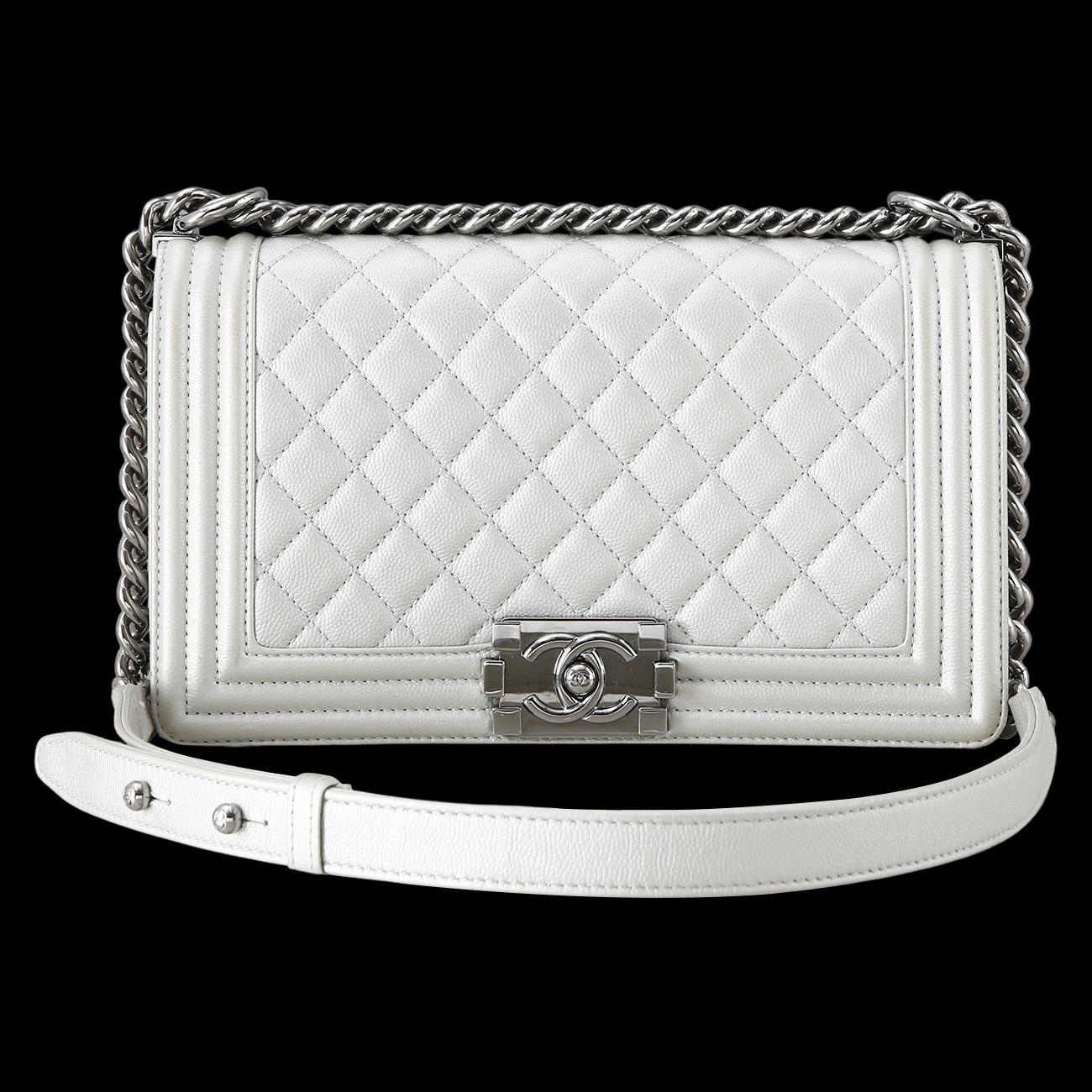 CHANEL(USED)샤넬 보이샤넬 캐비어 미듐