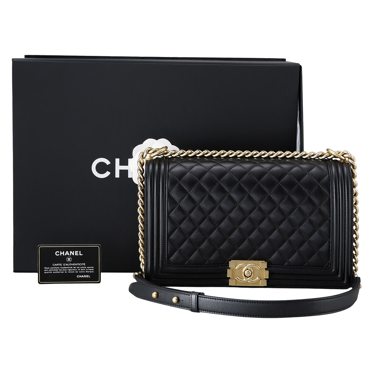 CHANEL(USED)샤넬 보이샤넬 램스킨 라지