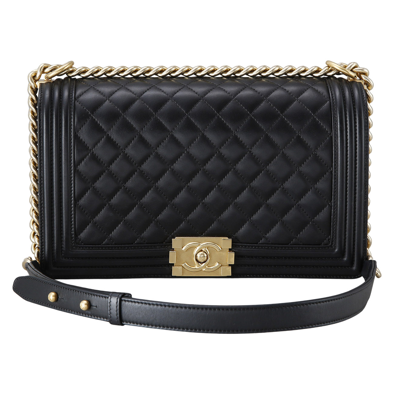 CHANEL(USED)샤넬 보이샤넬 램스킨 라지