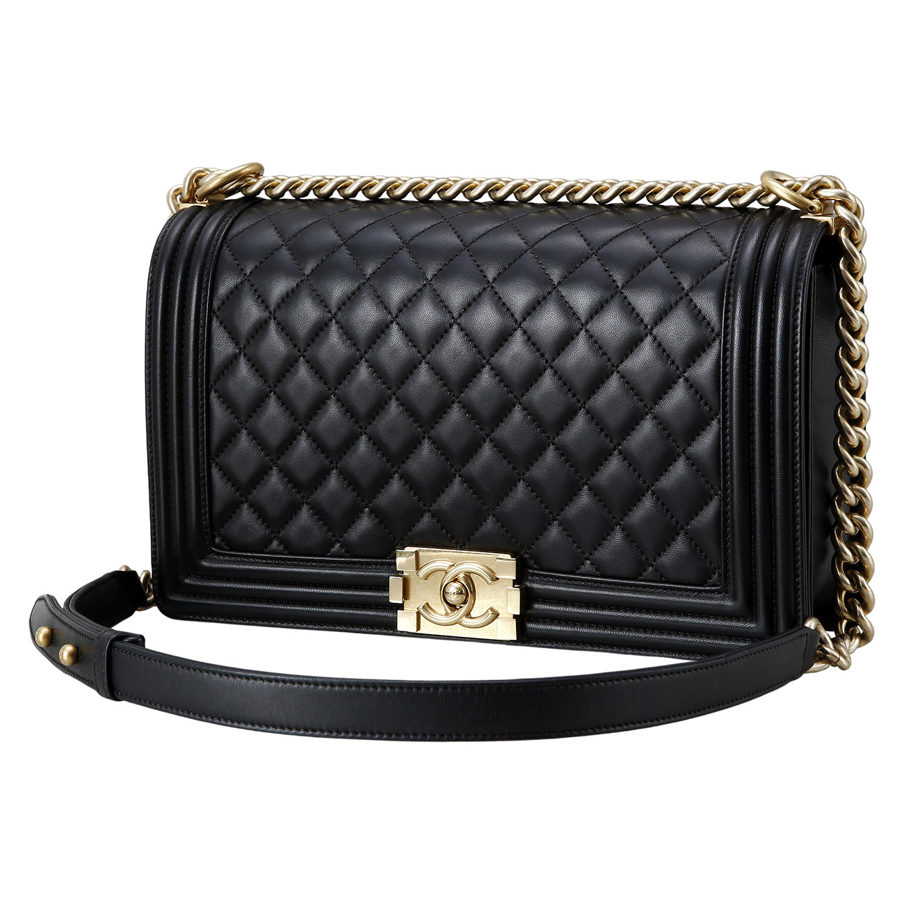 CHANEL(USED)샤넬 보이샤넬 램스킨 라지