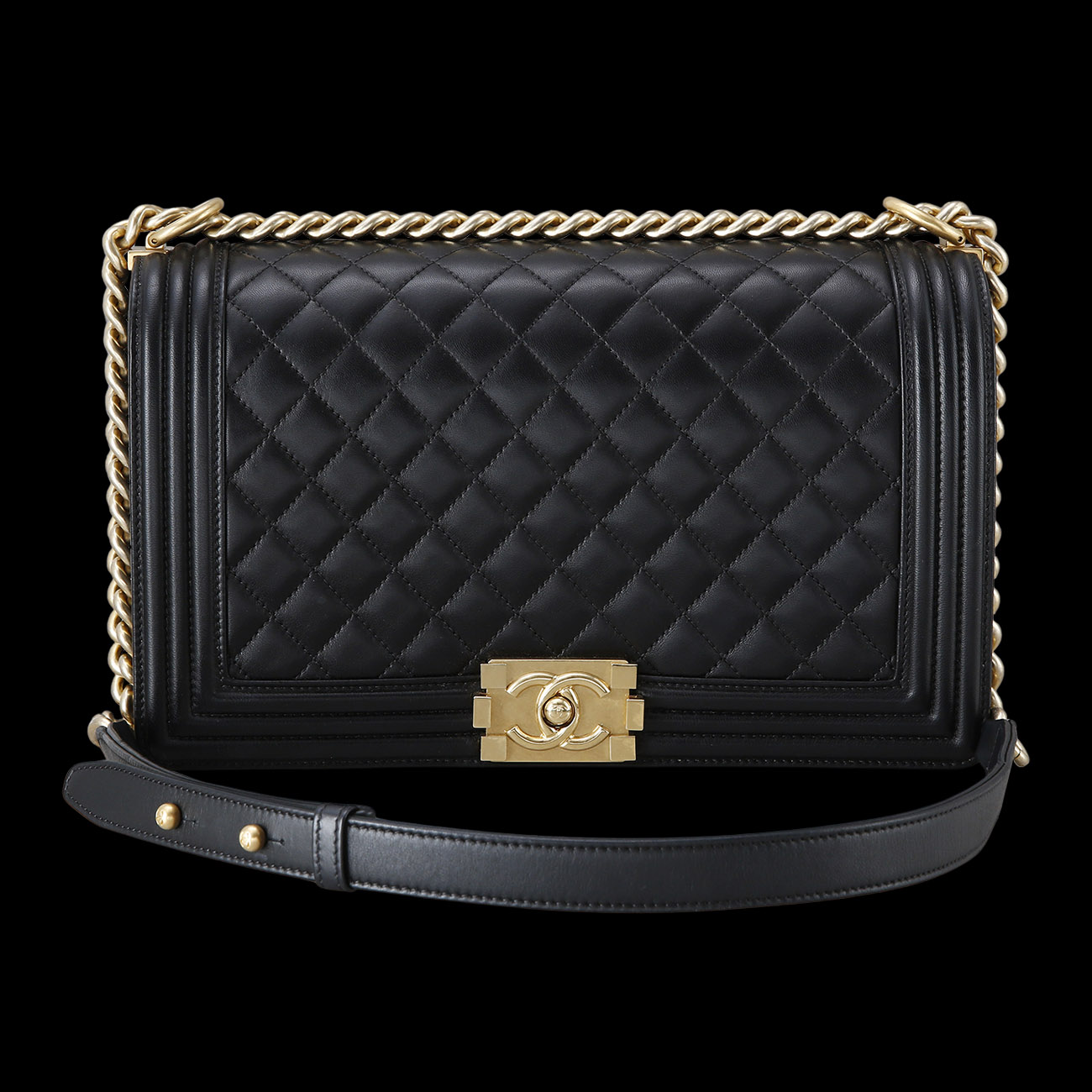 CHANEL(USED)샤넬 보이샤넬 램스킨 라지