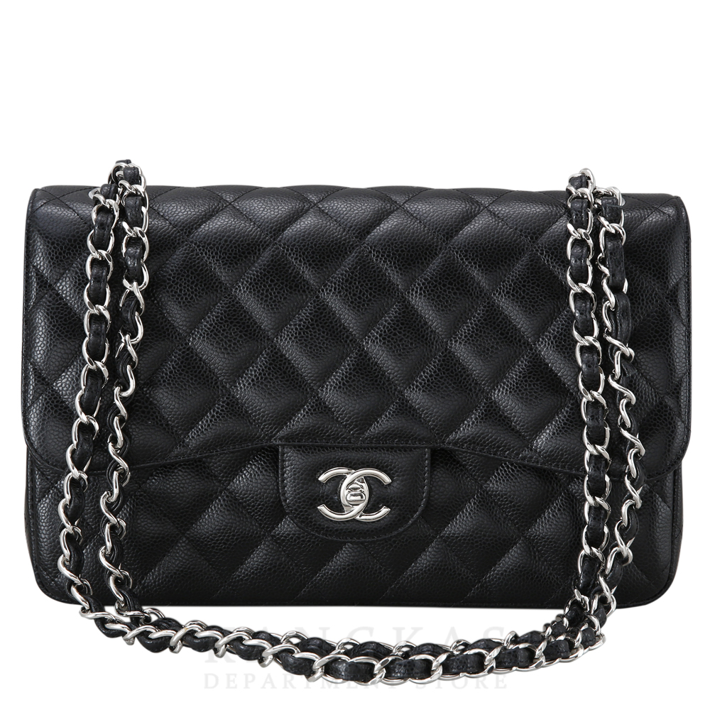 CHANEL(USED)샤넬 클래식 캐비어 점보 블랙