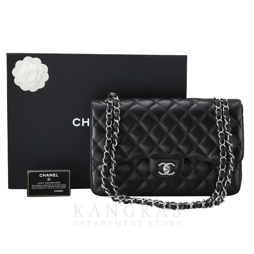 CHANEL(USED)샤넬 클래식 캐비어 점보 블랙