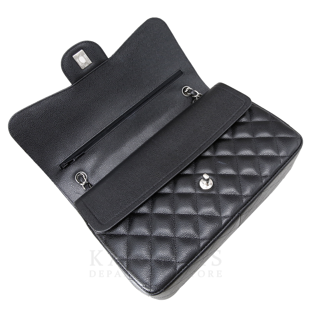 CHANEL(USED)샤넬 클래식 캐비어 점보 블랙
