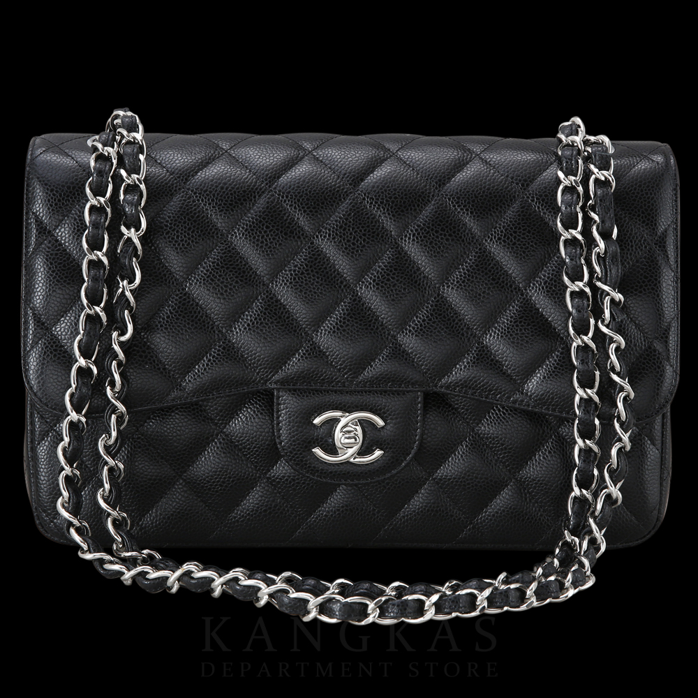CHANEL(USED)샤넬 클래식 캐비어 점보 블랙