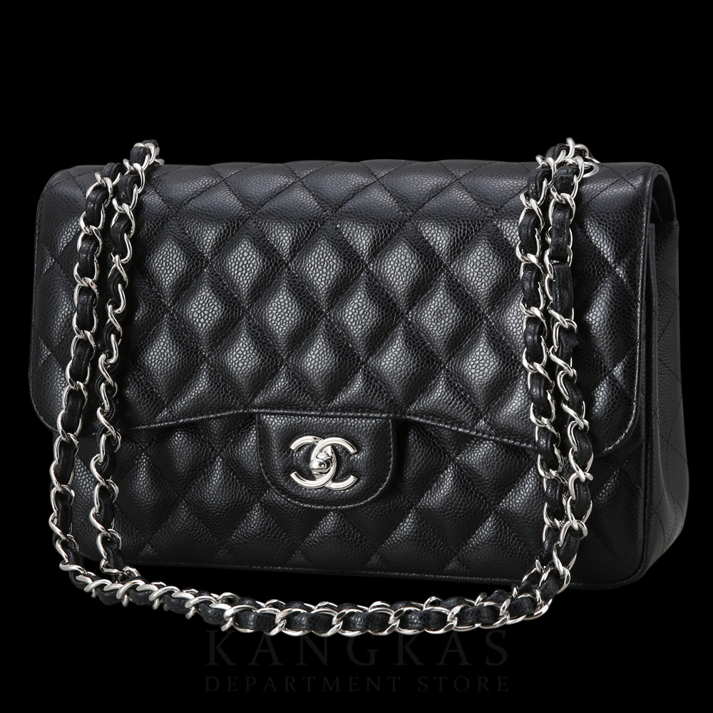 CHANEL(USED)샤넬 클래식 캐비어 점보 블랙