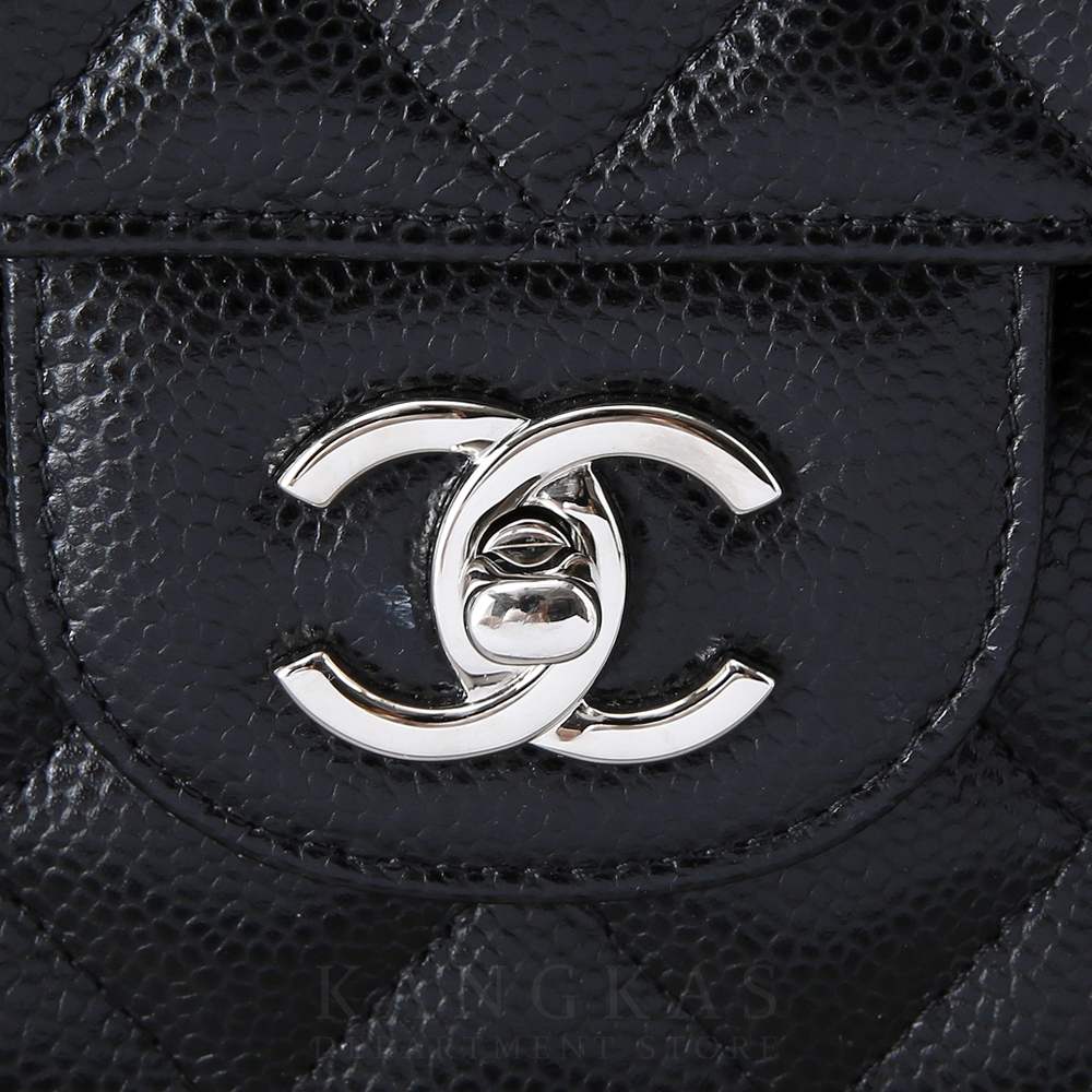 CHANEL(USED)샤넬 클래식 캐비어 점보 블랙