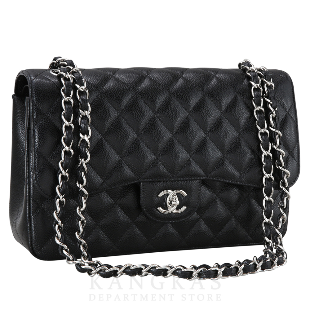 CHANEL(USED)샤넬 클래식 캐비어 점보 블랙