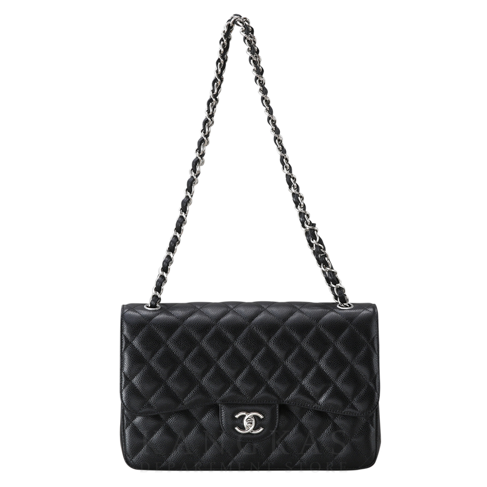 CHANEL(USED)샤넬 클래식 캐비어 점보 블랙