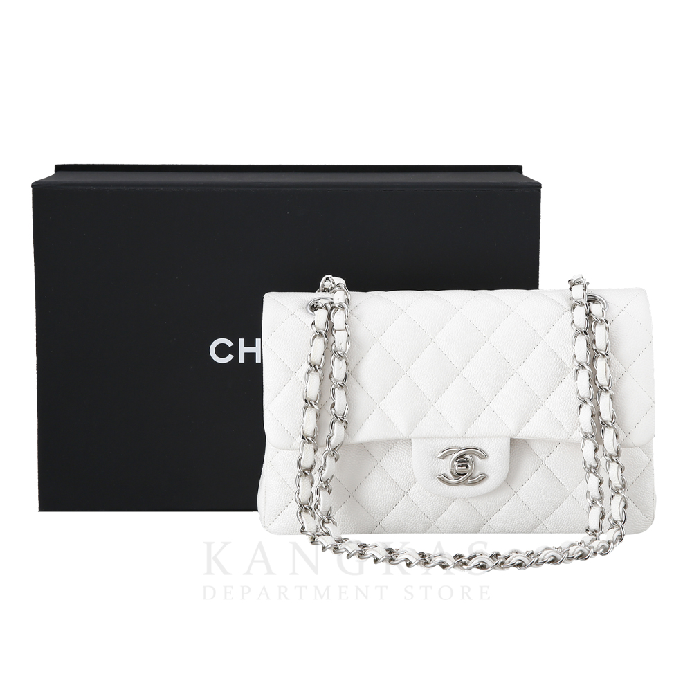 CHANEL(USED)샤넬 클래식 캐비어 스몰 화이트