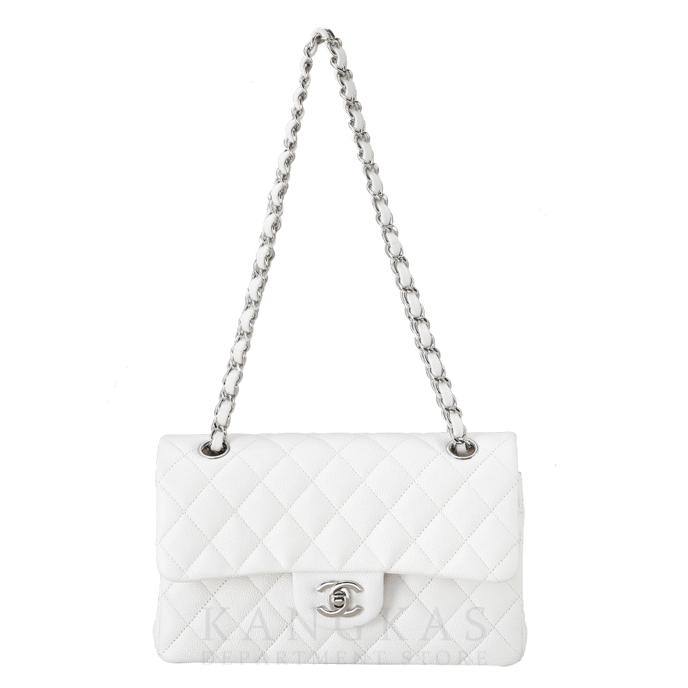 CHANEL(USED)샤넬 클래식 캐비어 스몰 화이트