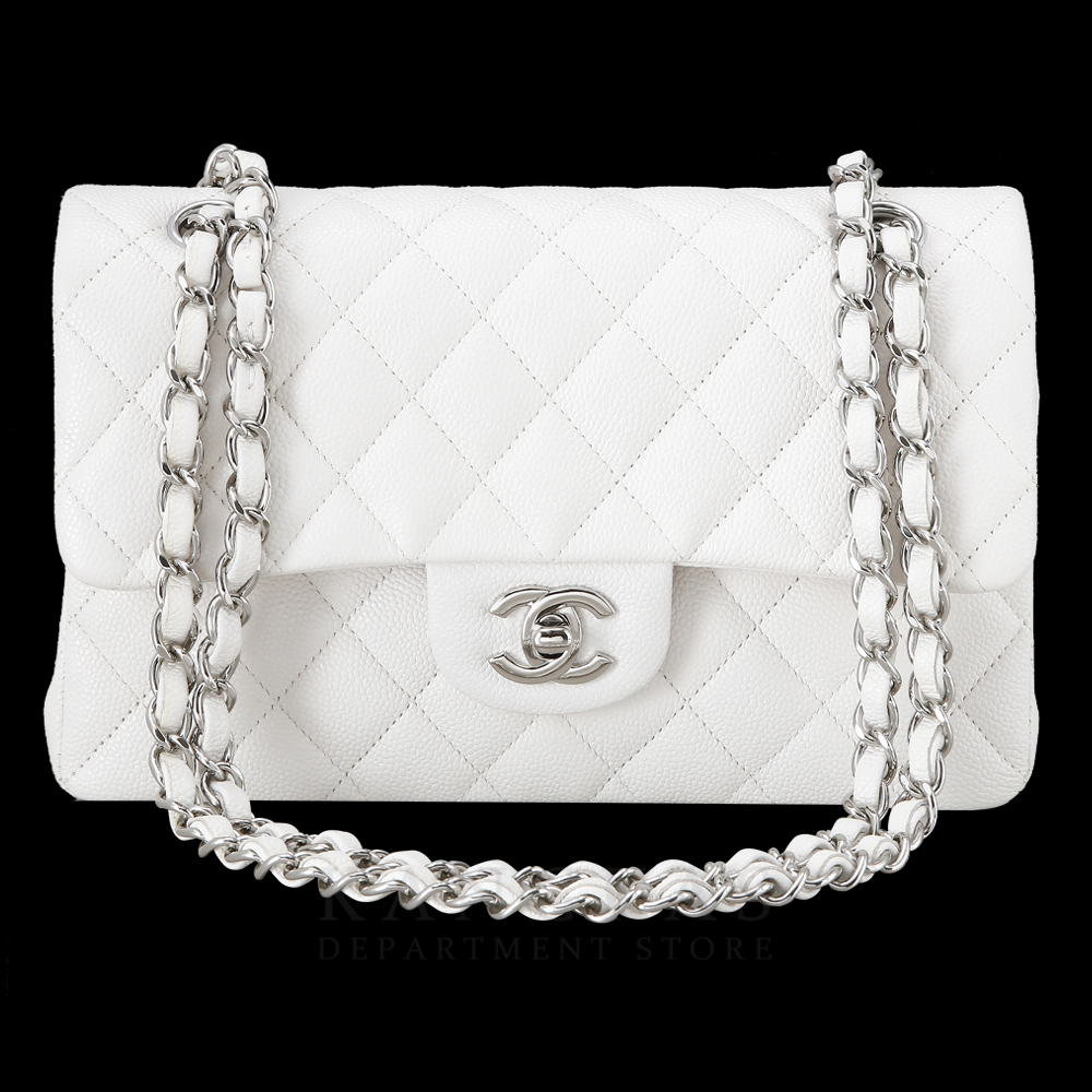 CHANEL(USED)샤넬 클래식 캐비어 스몰 화이트